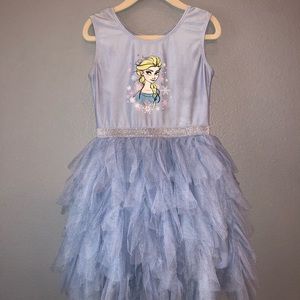 Elsa Frozen stretchy tutu dress with leotard